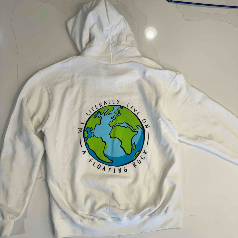 Champion Pullover Drawstrings Hoodie Cream Size Large